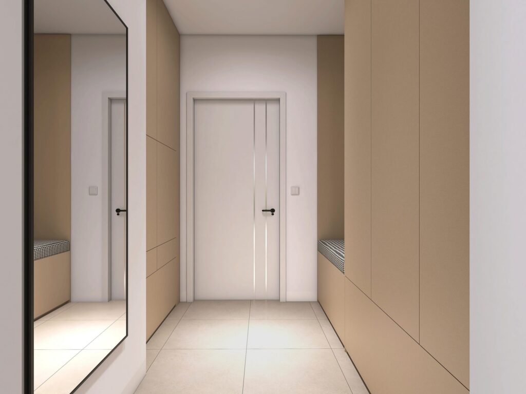 Vstupná chodba – vizualizácia interiéru, Myto Residence Horné Mýto